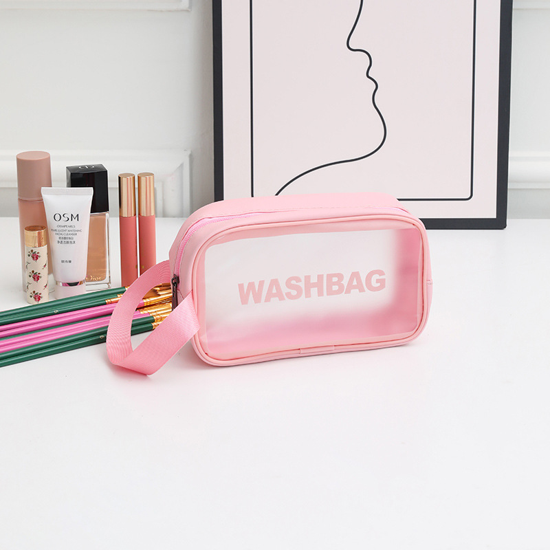 PVC Waterproof Cosmetic Bag, Portable Handheld Storage Bag, Large Capacity Toiletry Bag, Travel Storage Bag, Customizable