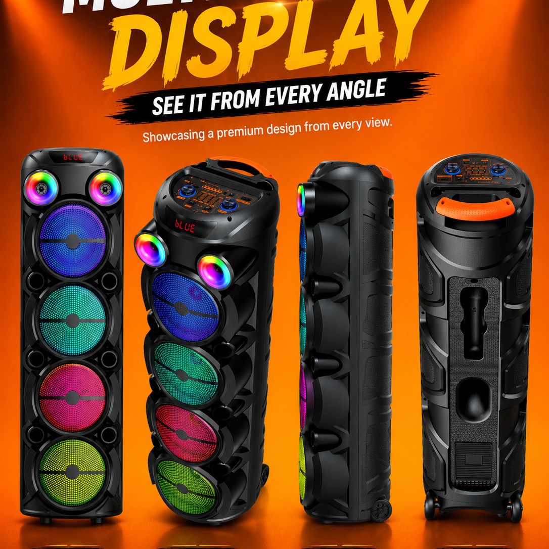 Dedicated Full English 8-inch Heavy Bass Speaker Outdoor Square Dance K Song Wireless Microphone Bluetooth Speaker