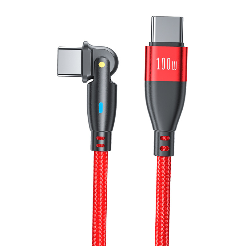 PD100W bendable data cable 180-degree rotating 5A fast charging cable for laptop Macbook phone charging cable