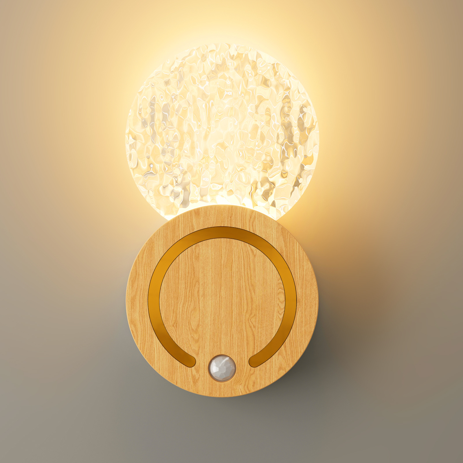 Human Body Induction Bedroom Bedside Wall Light Snap-On No Wiring Bedroom Charging Night Light