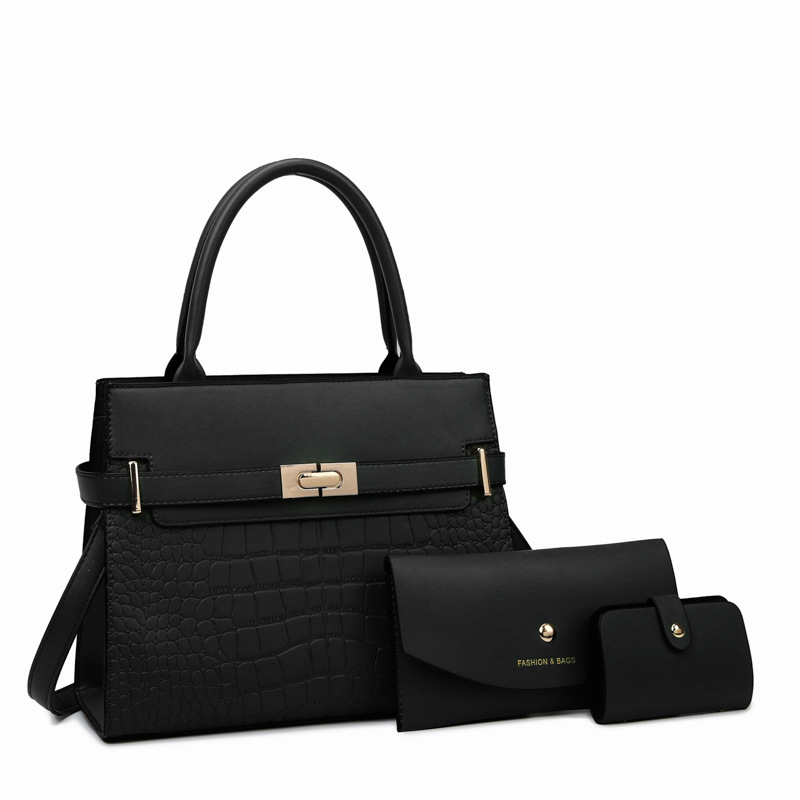 Handbags Women's Bag 2024 New Stone Grain Multi-piece Set Women's Bag Shoulder Crossbody Handbag