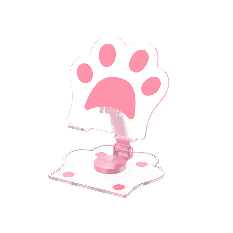Cat paw acrylic phone stand live streaming portable foldable multifunctional tablet support stand live streaming stand