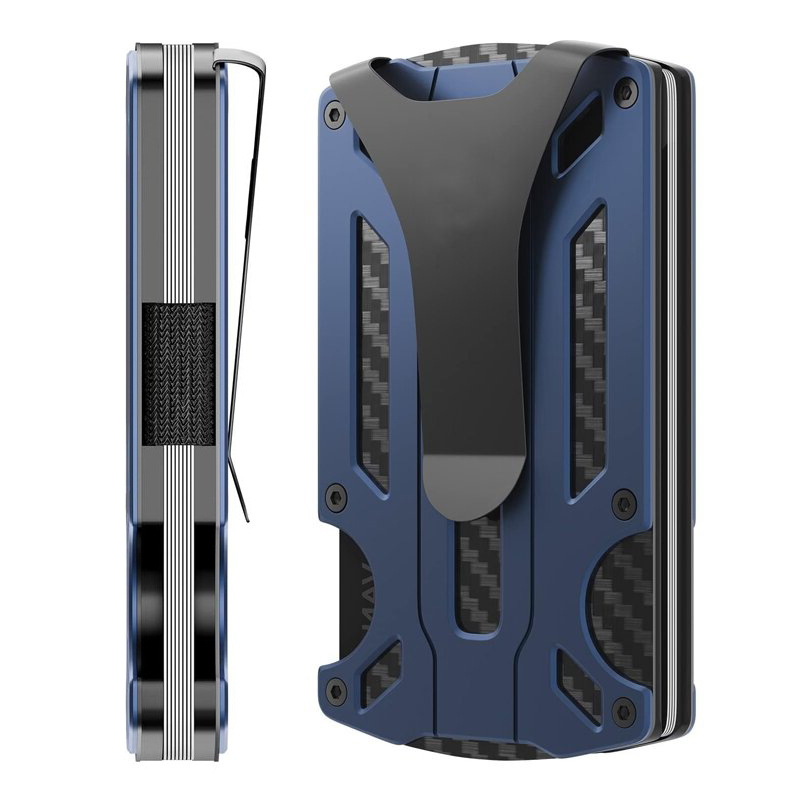 New Aluminum Alloy Card Holder RFID Anti-theft Card Clip Metal Air Tag Ultra-thin Men's Wallet