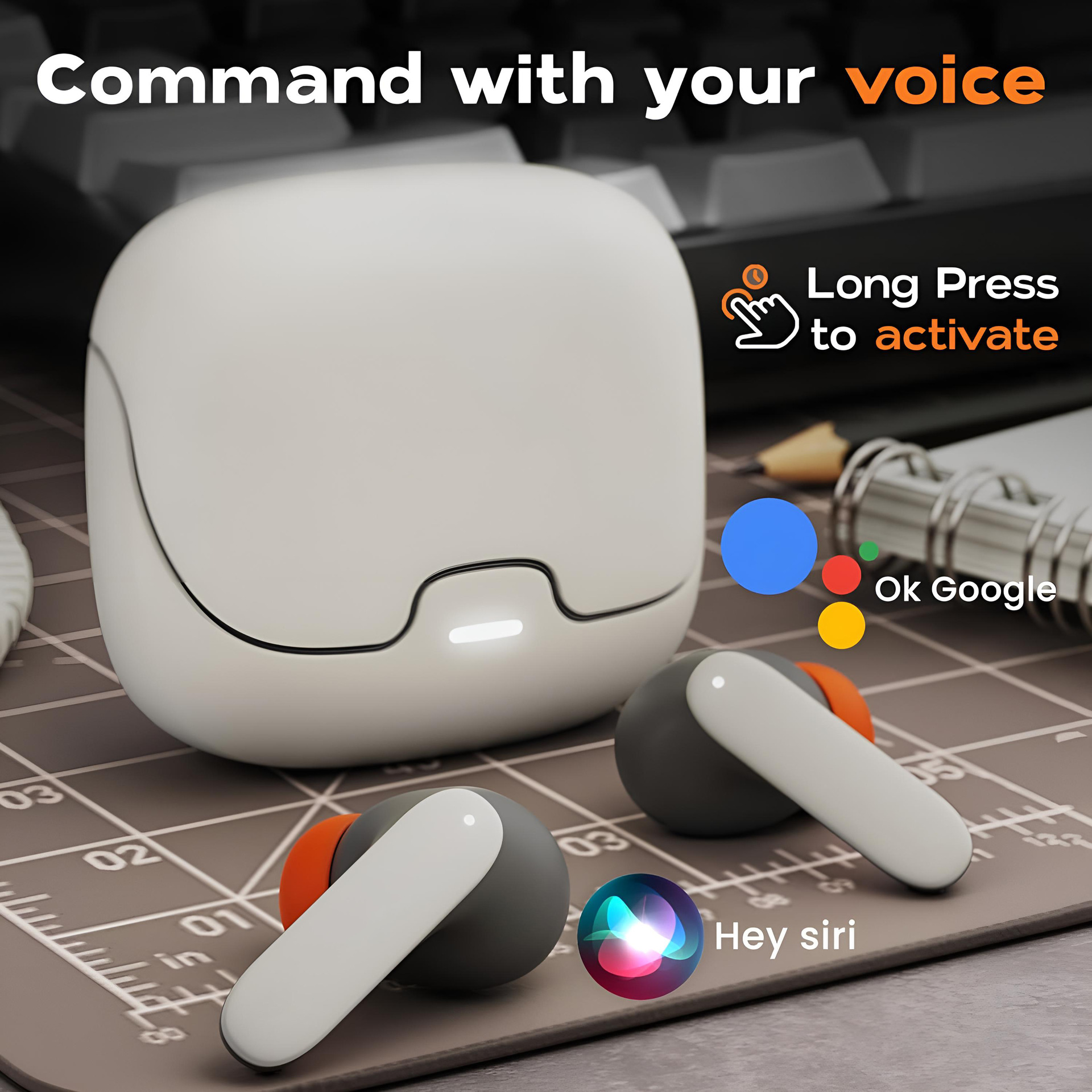 Yiwanter Private Mold S36 Dual Mic ENC Noise Reduction Low Latency Dual Ear True Wireless TWS In-Ear Bluetooth Headset