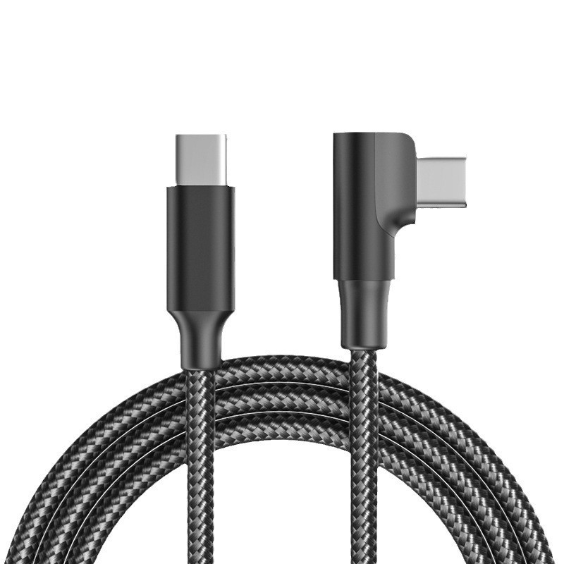60W 3A curved data cable c to c dual type-c nylon braided PD fast charging data cable for phone tablet