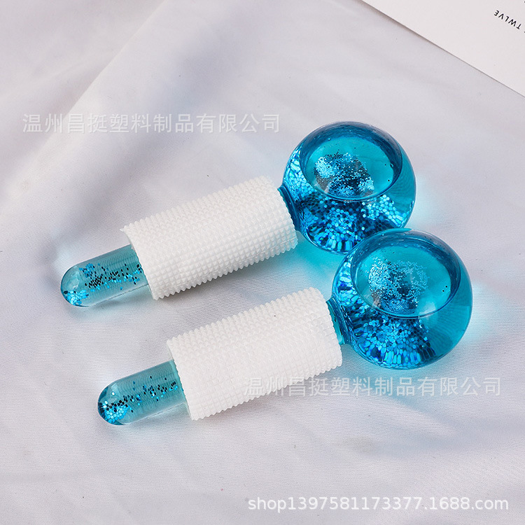 Ice wave beauty ball for facial and eye ice therapy, anti-freeze glass ball for face massage and nursing