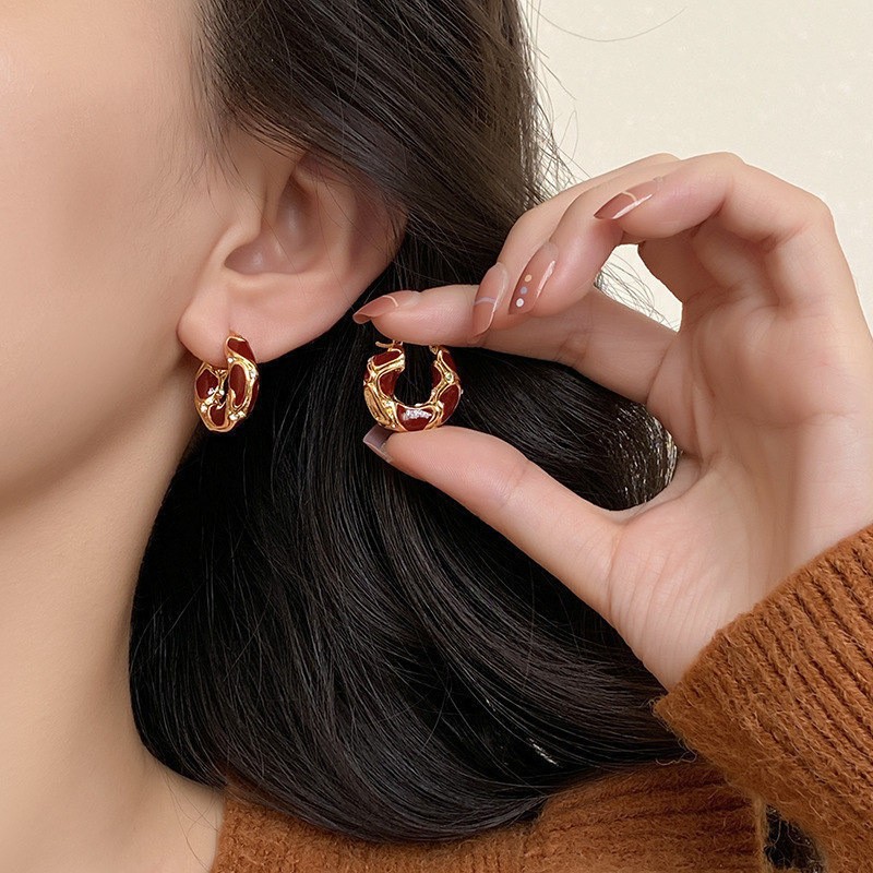 Large Hoop Earrings for Women Stud Earrings Unique Exaggerated Hoop Ear Accessories
