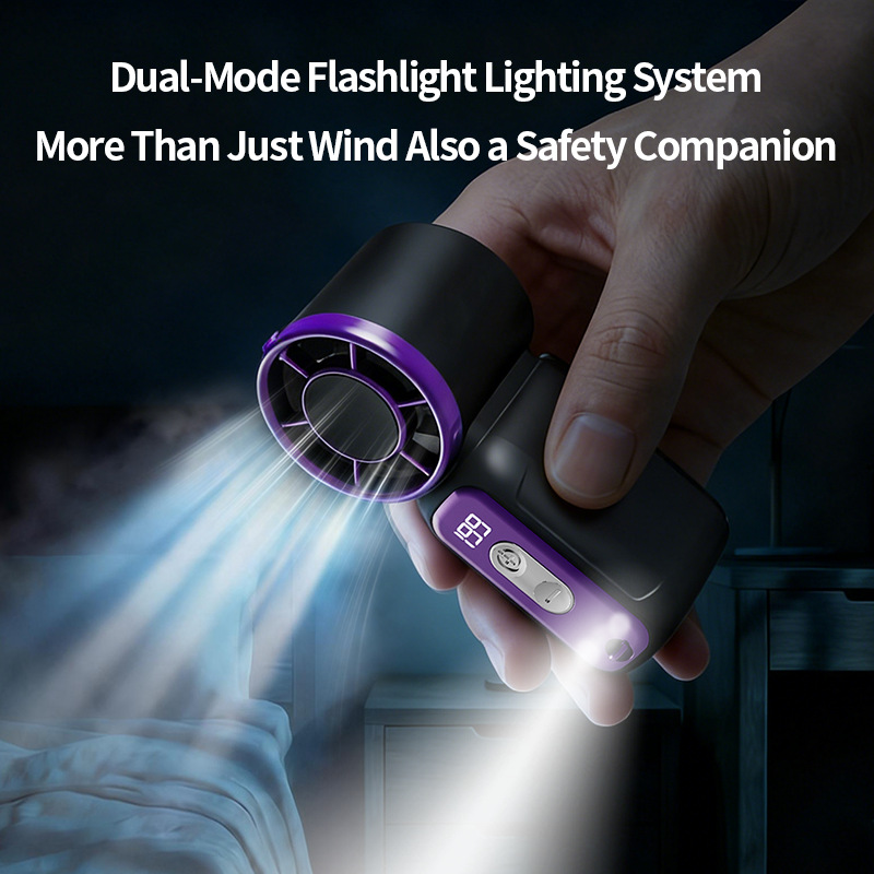 2026 High Speed Mini Handheld Fan USB Rechargeable Long Battery Life Turbo Violent Portable Small 199 Speed Settings