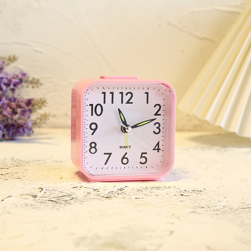 Square simple three-dimensional home decoration night light alarm clock student digital small hour clock
