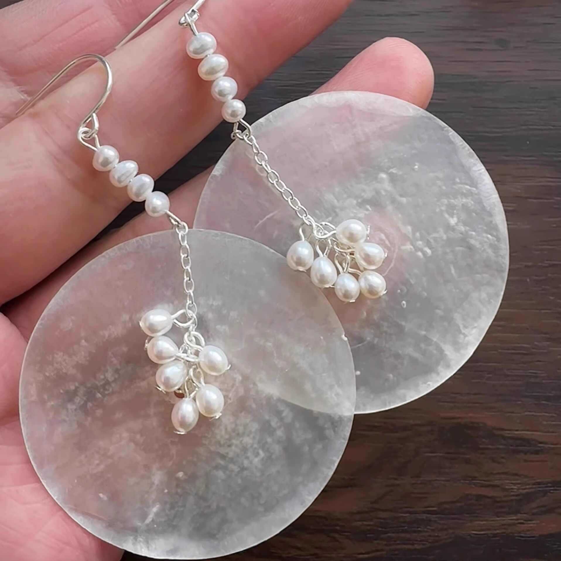Irregular Metal Disc Earrings Niche Ear Accessories