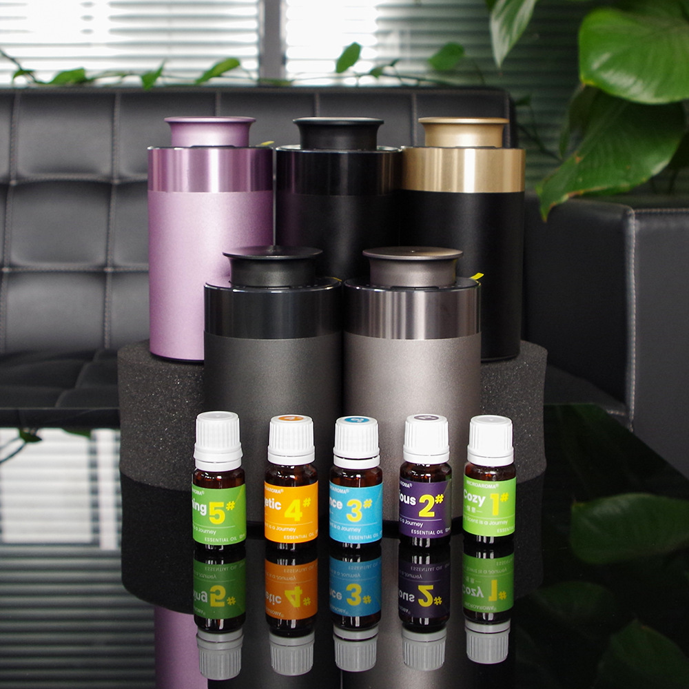 10ML Aluminum Alloy Two-fluid Aromatherapy Machine Car Fragrance Machine One-button Control Smart Automatic Diffuser