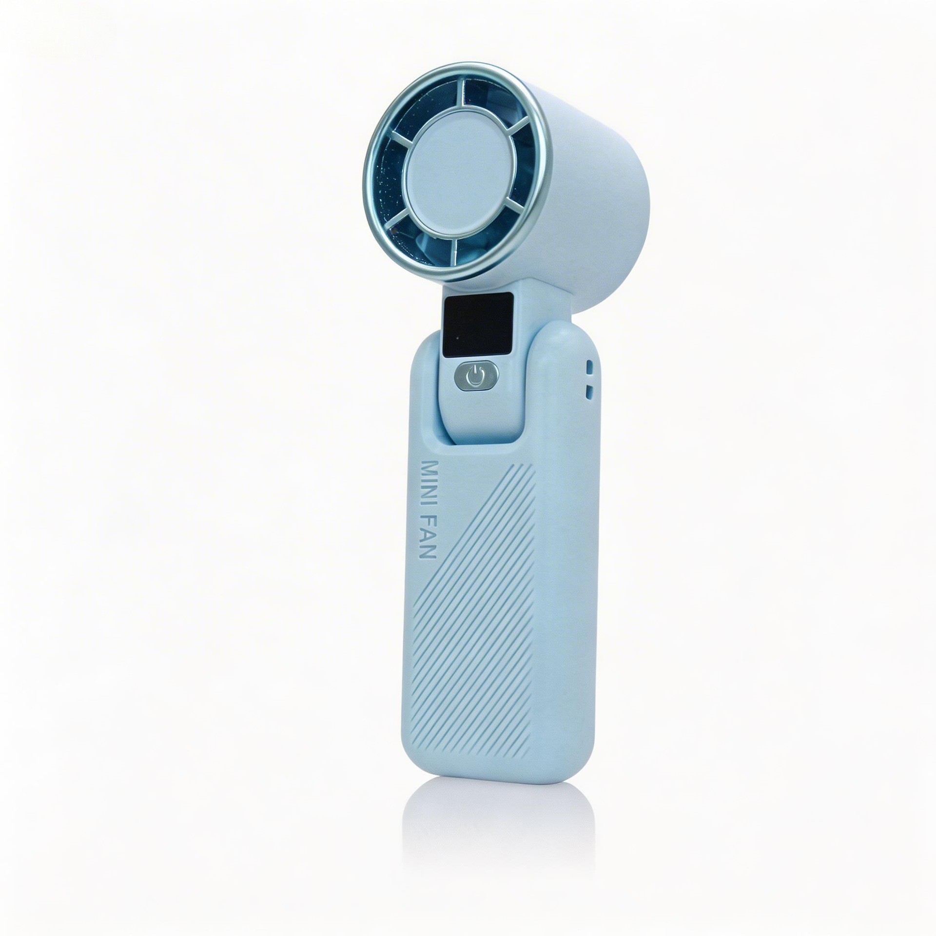 Digital Display Turbo Handheld Fan Screen Display Foldable Portable Fan Neck Fan 100 Speed Levels Stepless Speed Control Handheld Fan