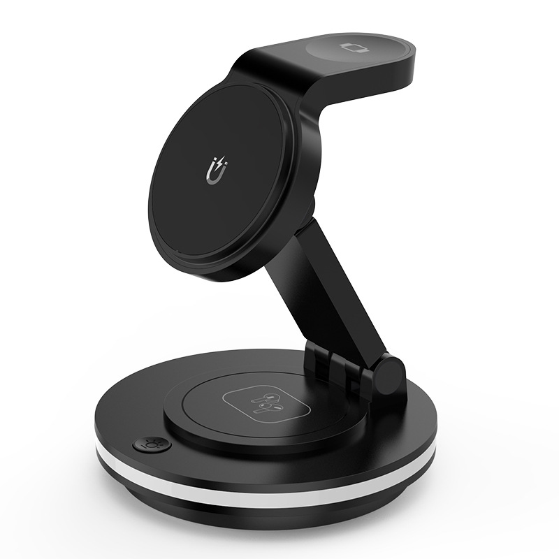Magnetic Four-in-One Fast Charging 180° Rotating Phone Watch Wireless Desktop Stand Charger Charging Multifunctional
