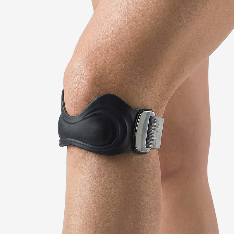Silicone patellar strap, sports knee brace professional running meniscus cushioning fixation adjustable patellar knee strap
