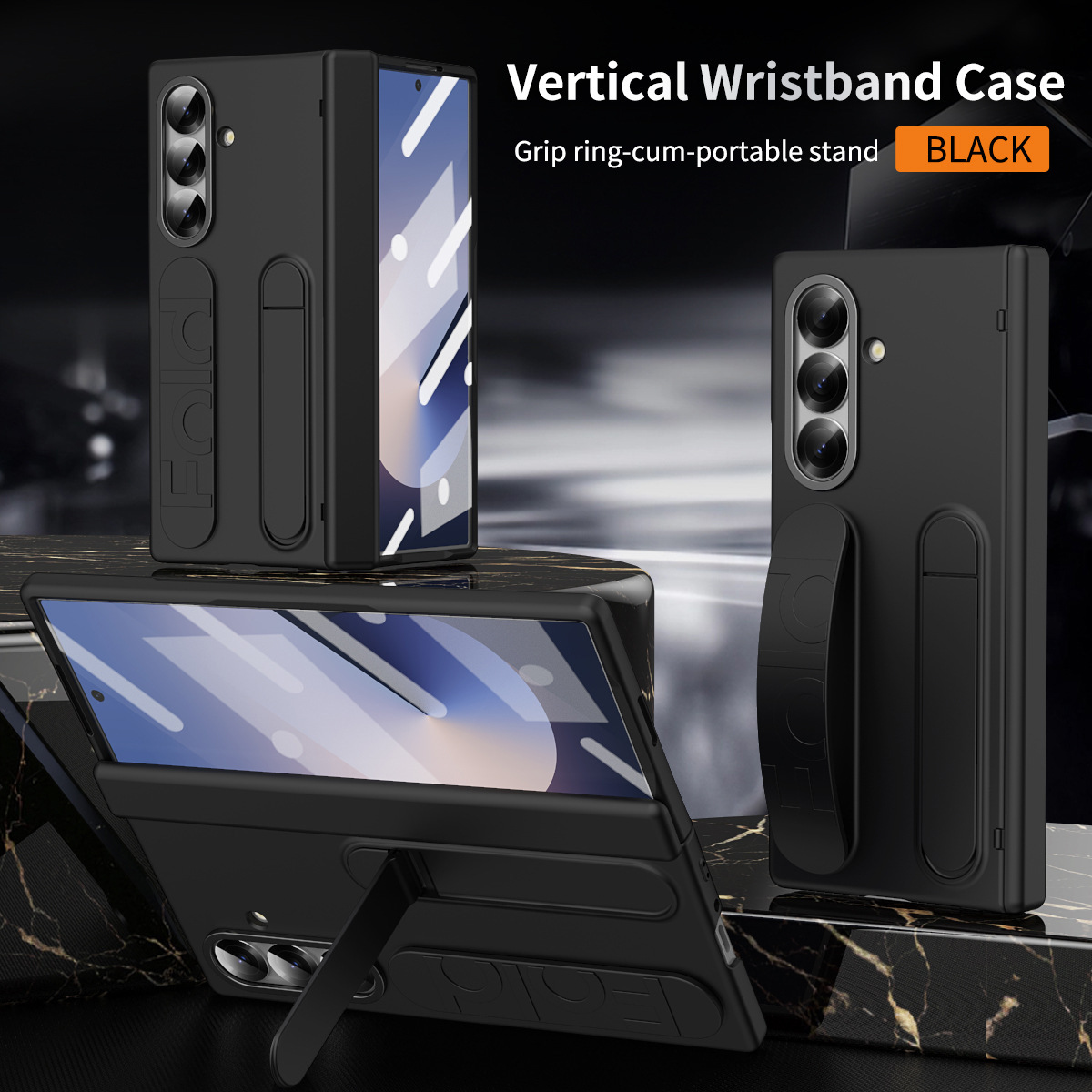 Applicable Samsung Z Fold7 Phone Case Fold6 Folding Official Wrist Strap Pen Slot Hinge Shell Film Integrated Protective Case