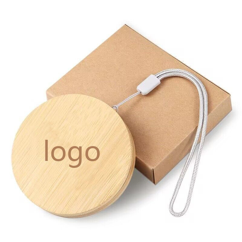 Eco-friendly bamboo wood six-in-one fast charging cable storage box degradable phone data cable 60W portable