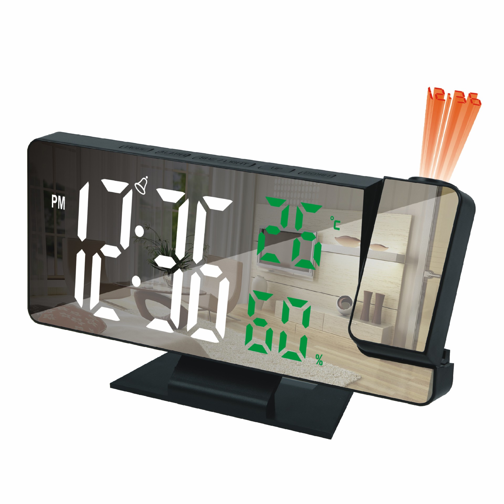 Electronic Clock LED Large Screen USB Battery Dual Use Smart Temperature and Humidity Display Clock