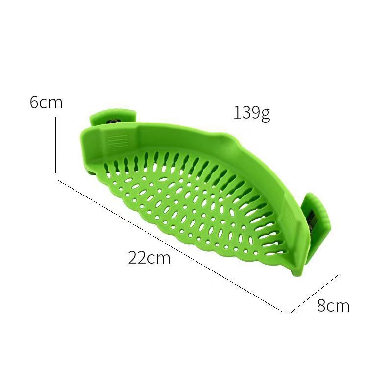 Household kitchen tool silicone pot edge drainer vegetable noodle strainer dish draining filter baffle