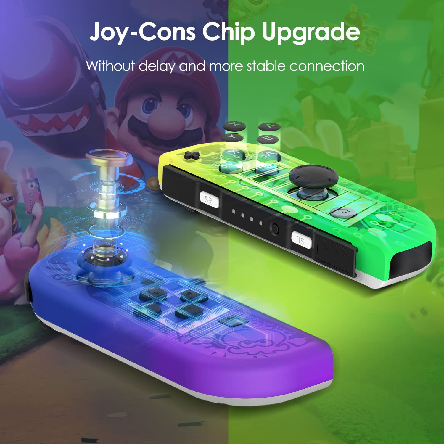 Switch joycon left and right separate controller Splatoon 3 with wrist strap with wake-up vibration