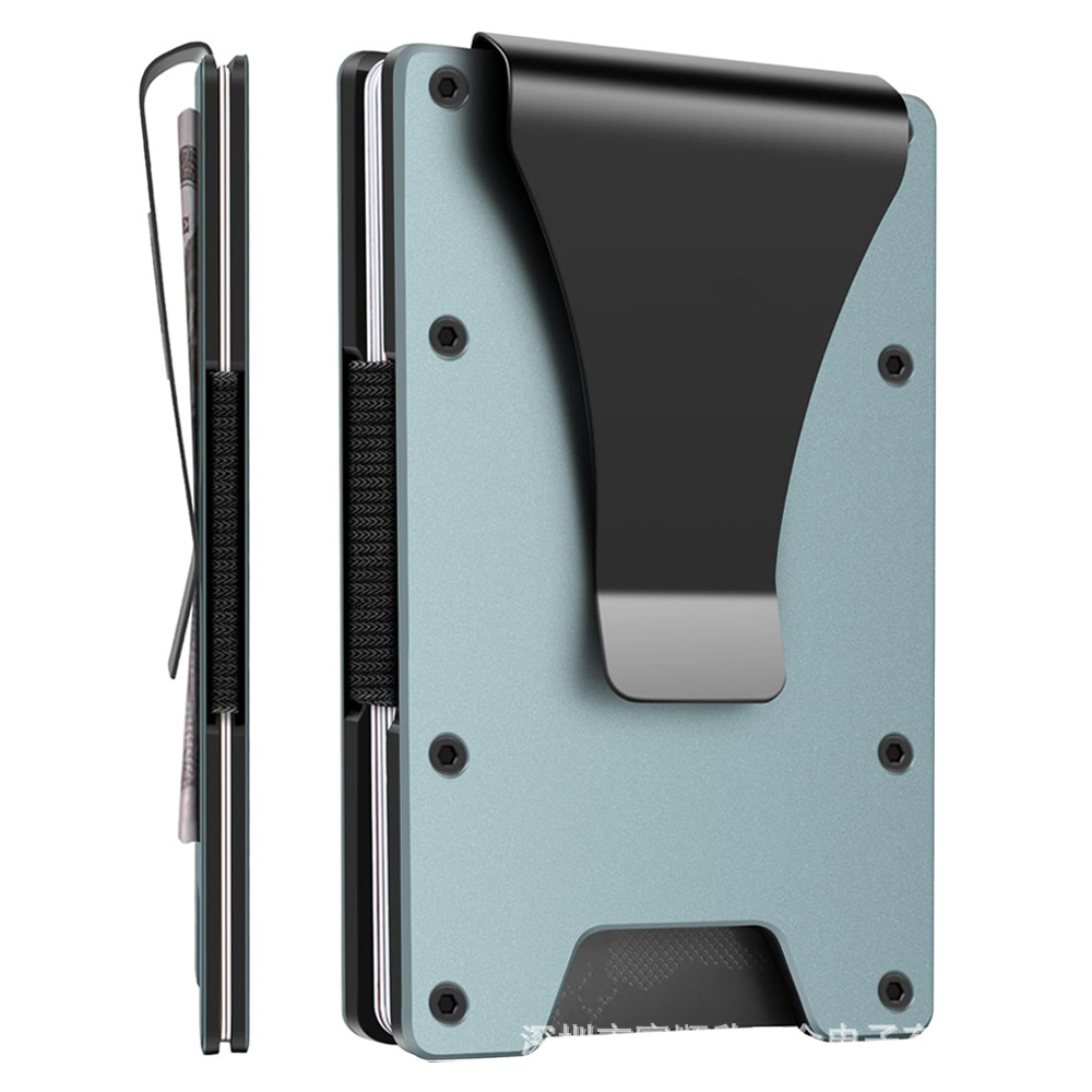 New Aluminum Alloy Metal Card Holder Carbon Fiber Wallet Money Clip RFID Metal Card Clip Blocking Technology