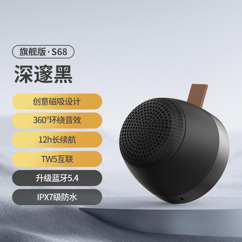 Oudeen New Portable Magnetic Kitchen Bluetooth Speaker Subwoofer Computer Desktop Wireless Audio