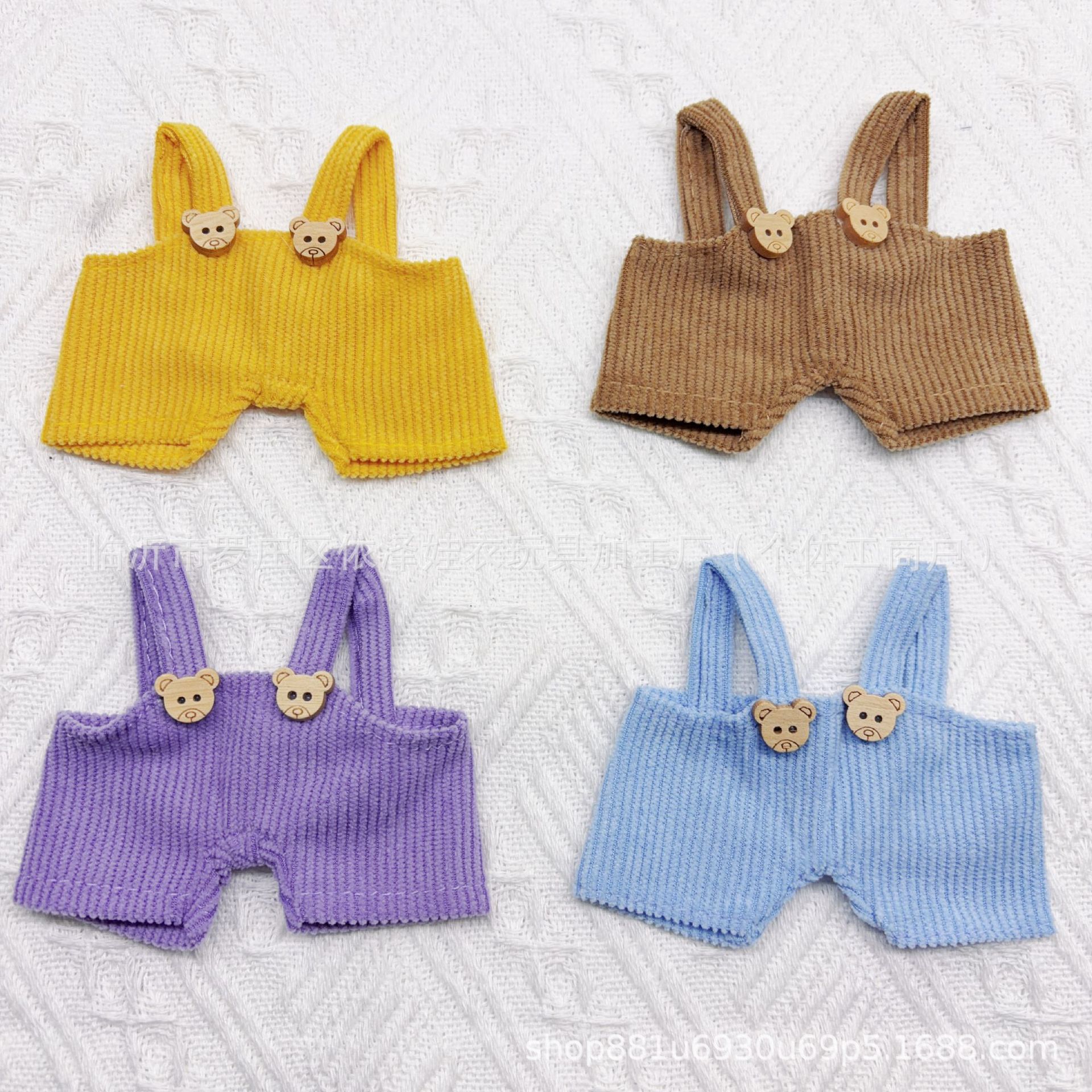 Doll Clothes Doll Pants 10cm 15cm Suspenders Gate Dog Plush Doll Accessories Shirley Mei Clothes Pants Cute