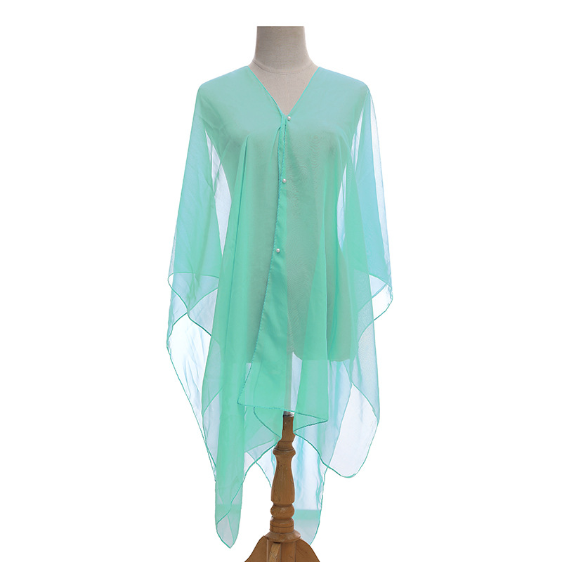Summer New Scarf Solid Color Sun Protection Shawl Live Streaming Imitation Silk Shawl