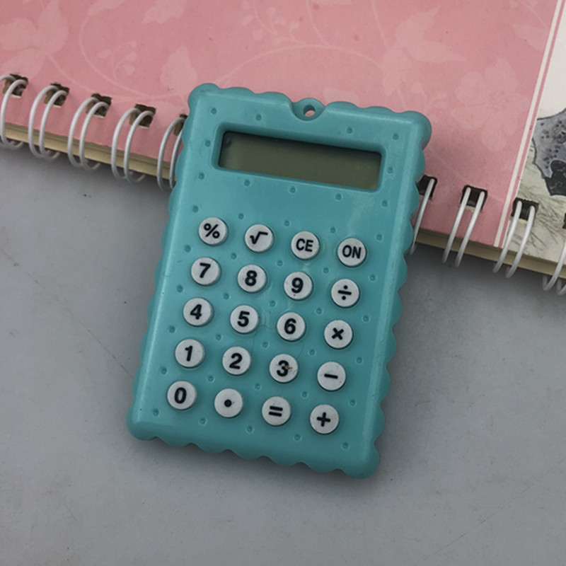 Mini Pendant Calculator Student 8-Digit Calculator Keychain Pendant Decoration Cute Small Biscuit Type Computer