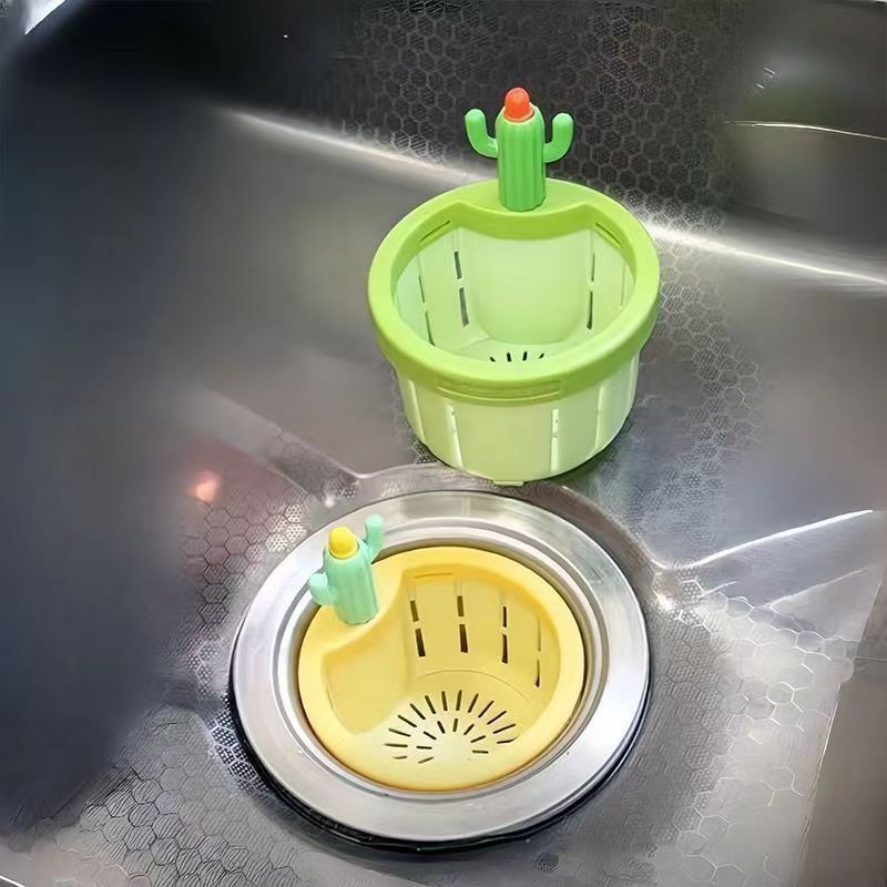 Cactus Sink Filter Basket Kitchen Drain Basket Sink Residue Anti-clog Anti-odor Anti-insect Filter Net