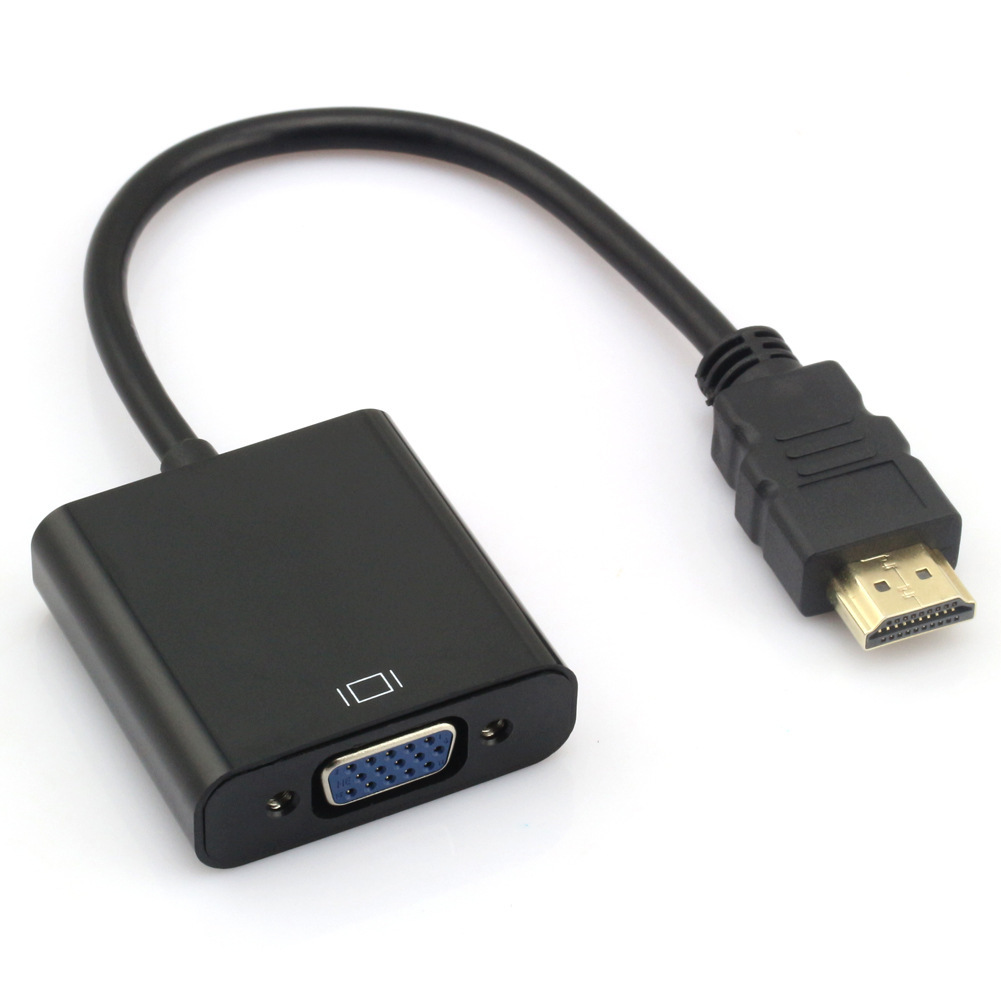 HDMI to VGA adapter cable with audio power supply connect TV computer cable HD adapter HDMI to VGA