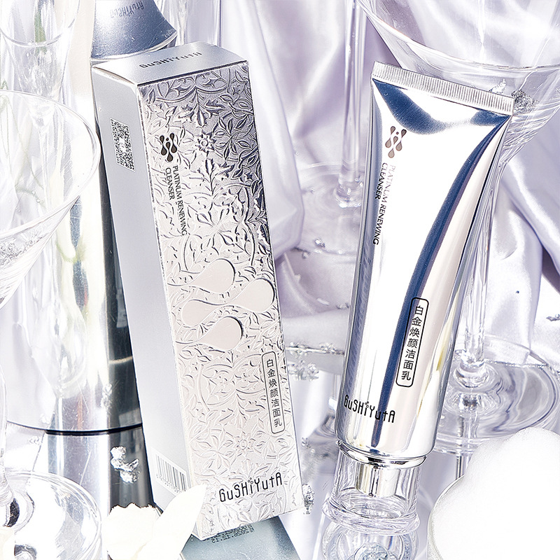 Story & Her Platinum Whitening Facial Cleanser Camellia Amino Acid Gentle Cleansing Makeup Remover Foam Face Wash