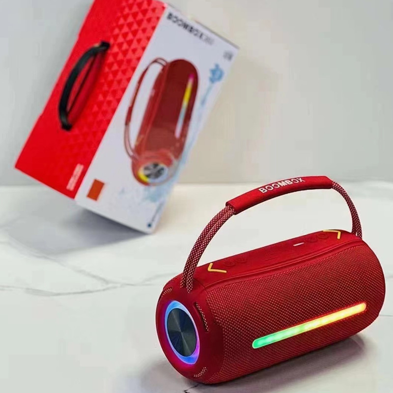 BOOMSBOX360 Bluetooth Speaker RGB Running Light Portable Handheld Speaker Heavy Bass