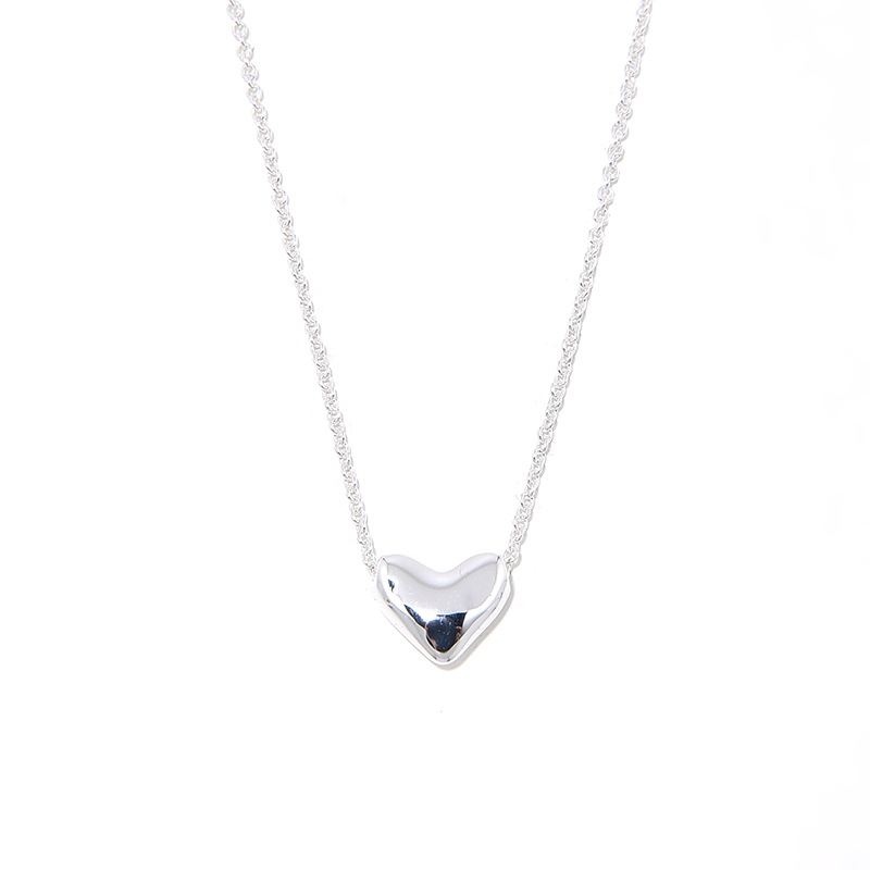 Liu Yifei Monica S925 Silver Gold-Plated Simple Irregular Heart-Shaped