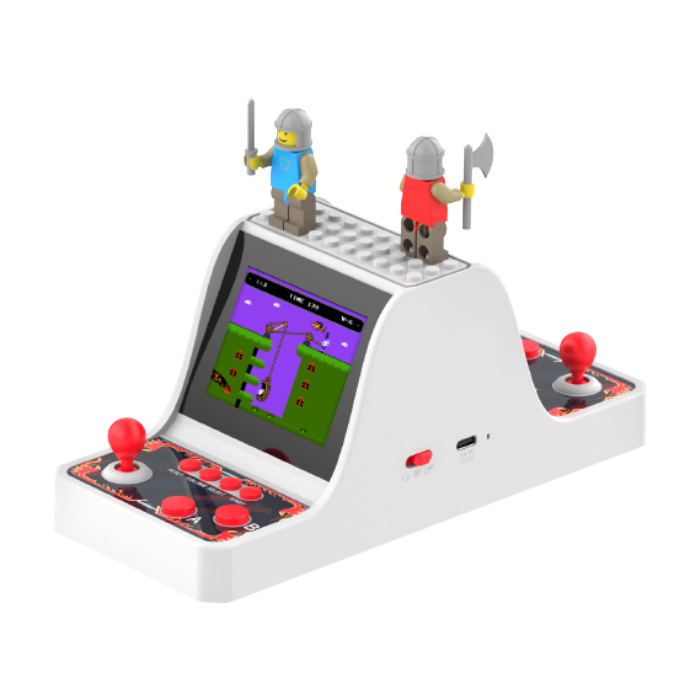 Mini Dual Screen Dual Player Game Console Arcade Joystick Game Console Nostalgic Children's Boys Gift