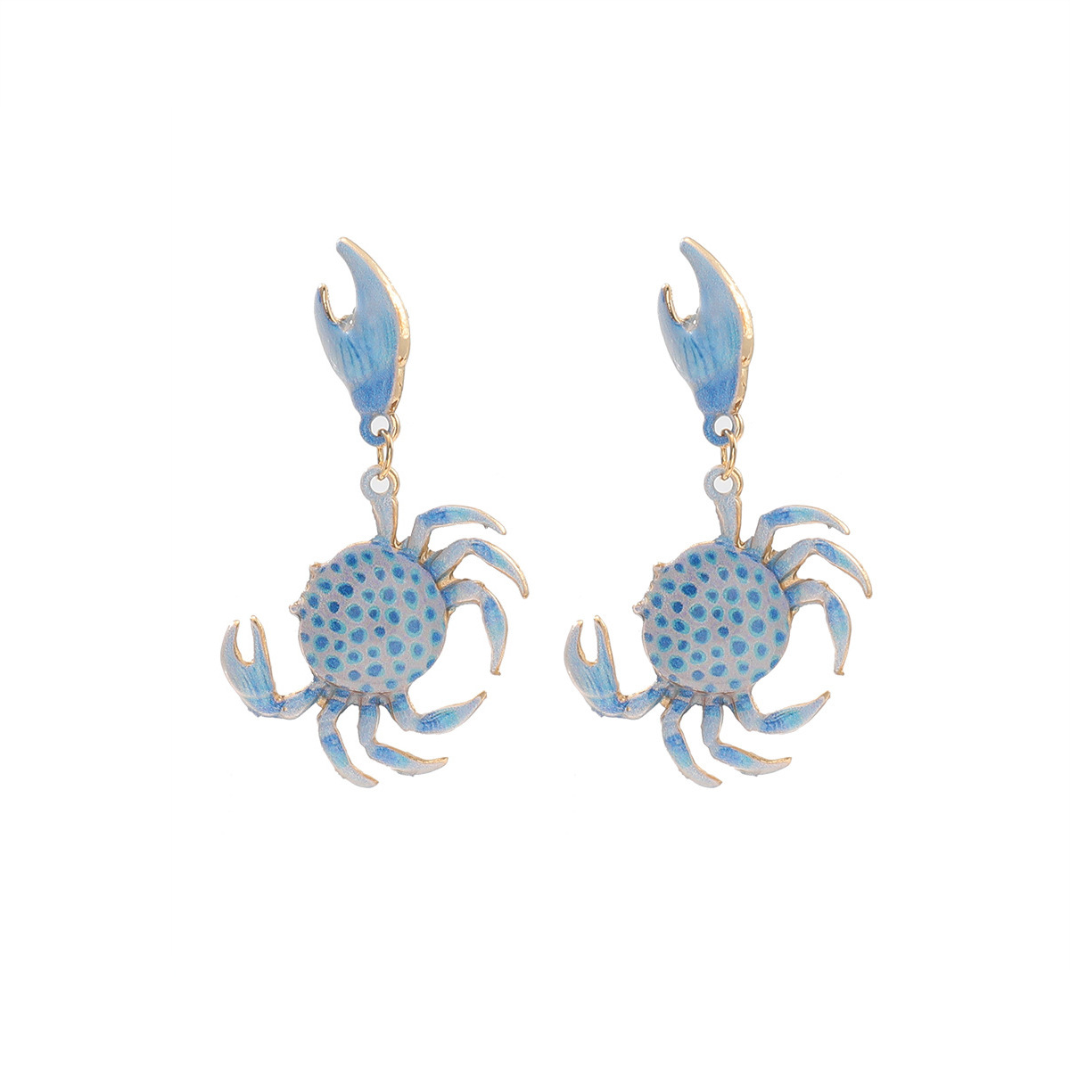 ZA big brand exaggerated crab multi-layer earrings cute niche summer beach style ear accessories for women