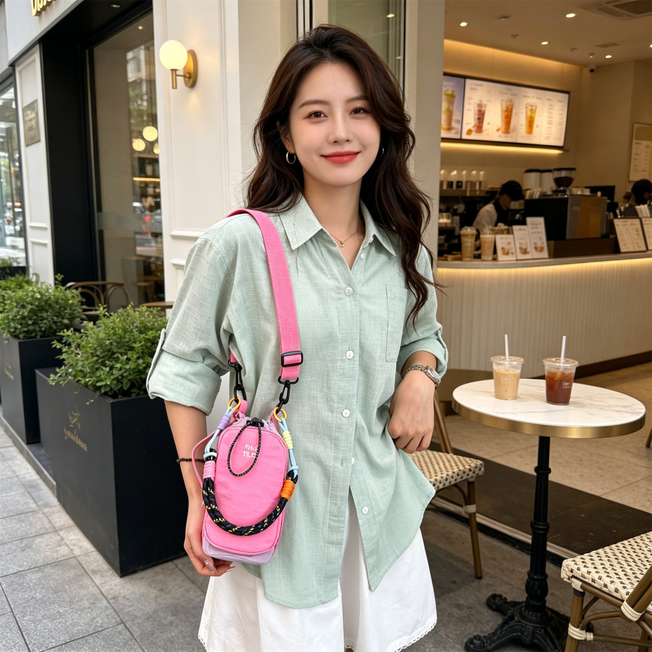 2026 Summer New Orange Portable Phone Bag Small Bag Outdoor Cycling Single Shoulder Crossbody Bag