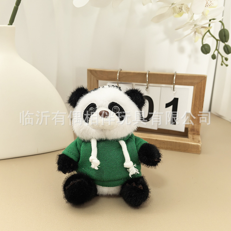 Panda pendant backpack couple keychain Chengdu base giant panda charm toy doll custom LOGO