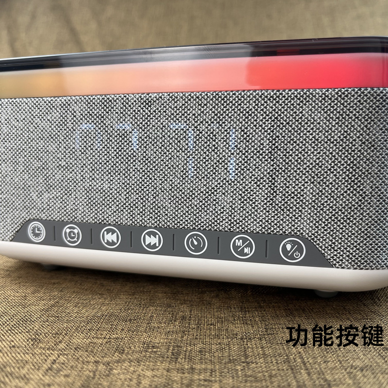 New wireless charging Bluetooth speaker S300 white noise LED atmosphere light card multi-function wireless speaker