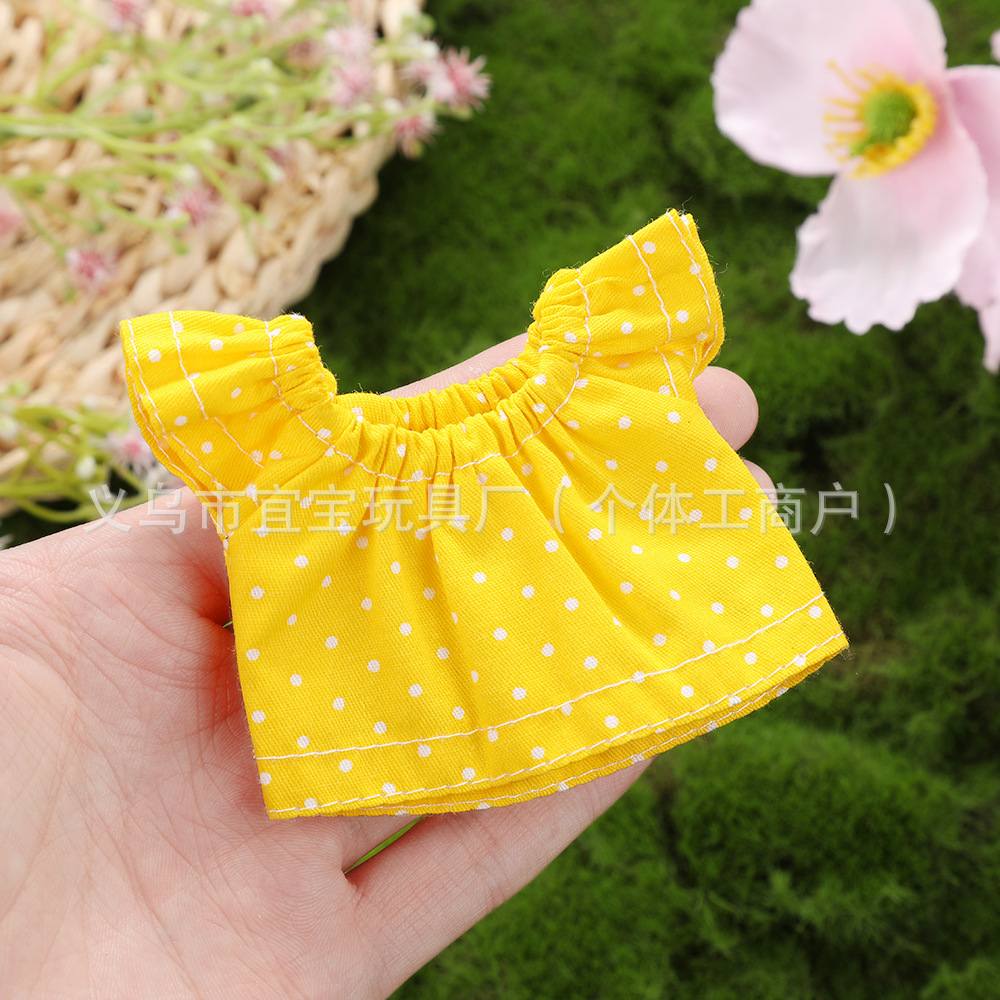 New Polka Dot Floral Dress Doll Clothes 10cm-15cm Wallace and Gromit Plush Toy Dress Costume Accessories