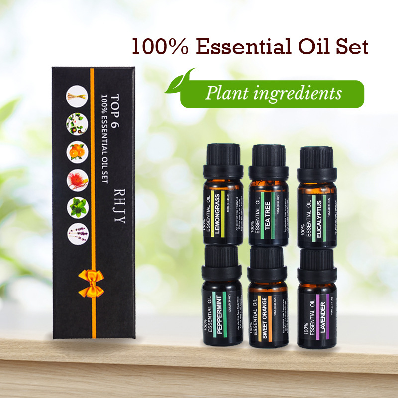 Exclusive single-origin essential oil for beauty salons, massage oil, tea tree, chamomile, bergamot, pure plant essential oil set