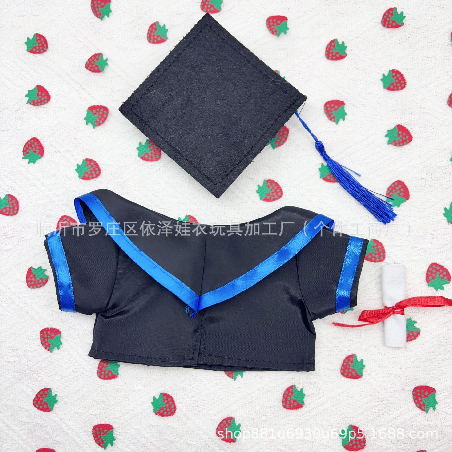New Doctoral Gown Teddy Bear Plush Graduation Robe Plush Toy Bachelor's Gown Master's Gown Doll Clothes Bear Graduation Bear Clothes