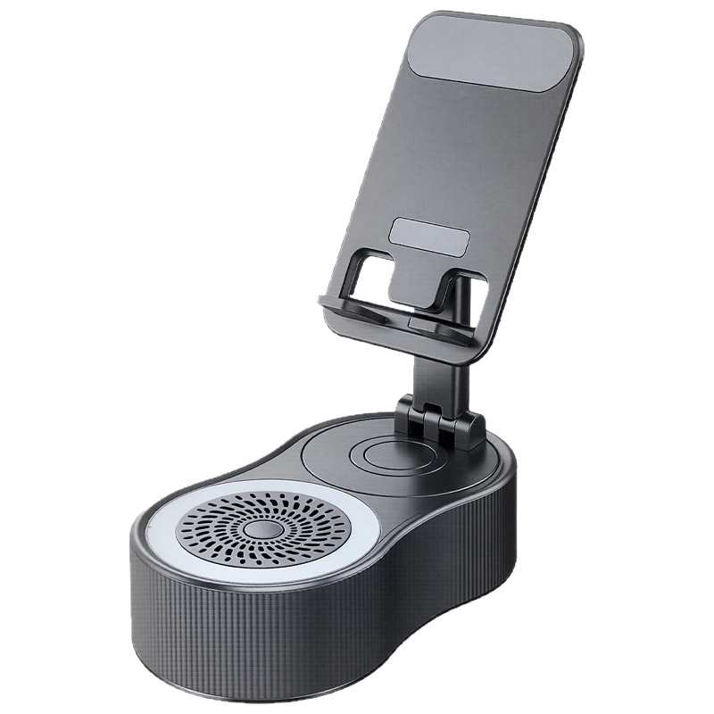 Five-in-one microphone K-song phone holder power bank Bluetooth small speaker mini portable atmosphere light audio