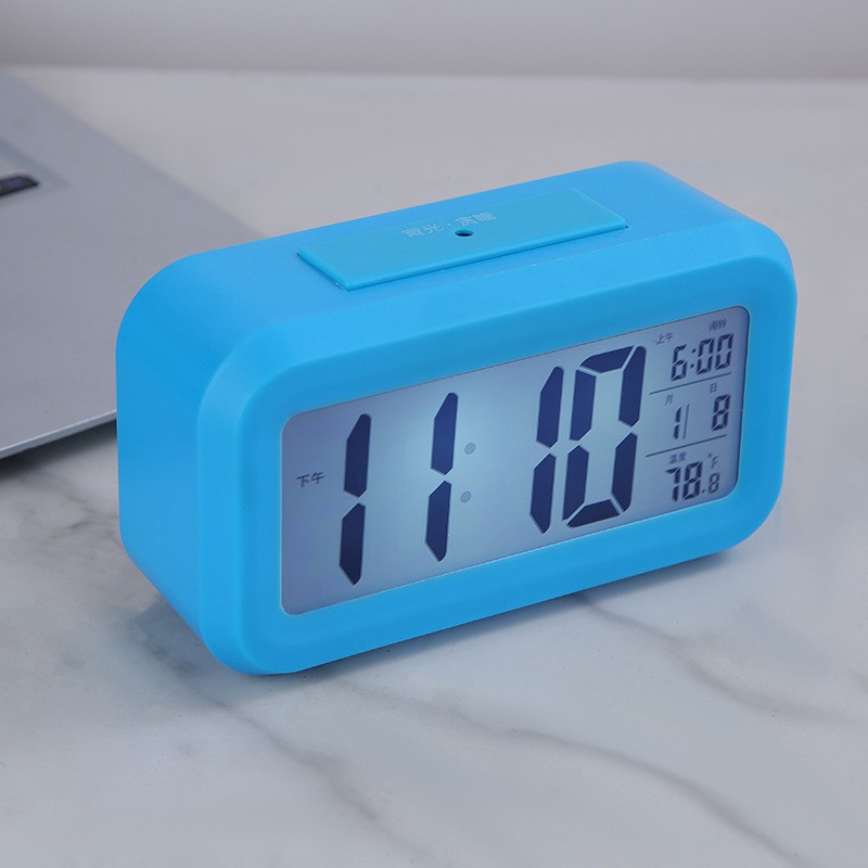 Electronic alarm clock light-sensing alarm clock student special luminous desktop student alarm clock with voice desk clock