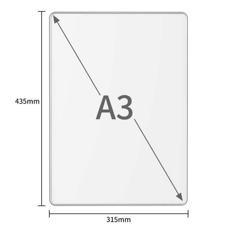 20-inch Frameless LCD Whiteboard Microcapsule Magnetic Practice Writing Drawing Board White Background Blackboard Eye-Protective Handwriting Board