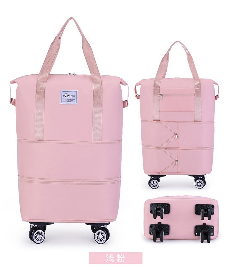 Travel bag women large capacity with universal wheel handheld pulley foldable waiting for delivery luggage storage bag short trip business trip moving