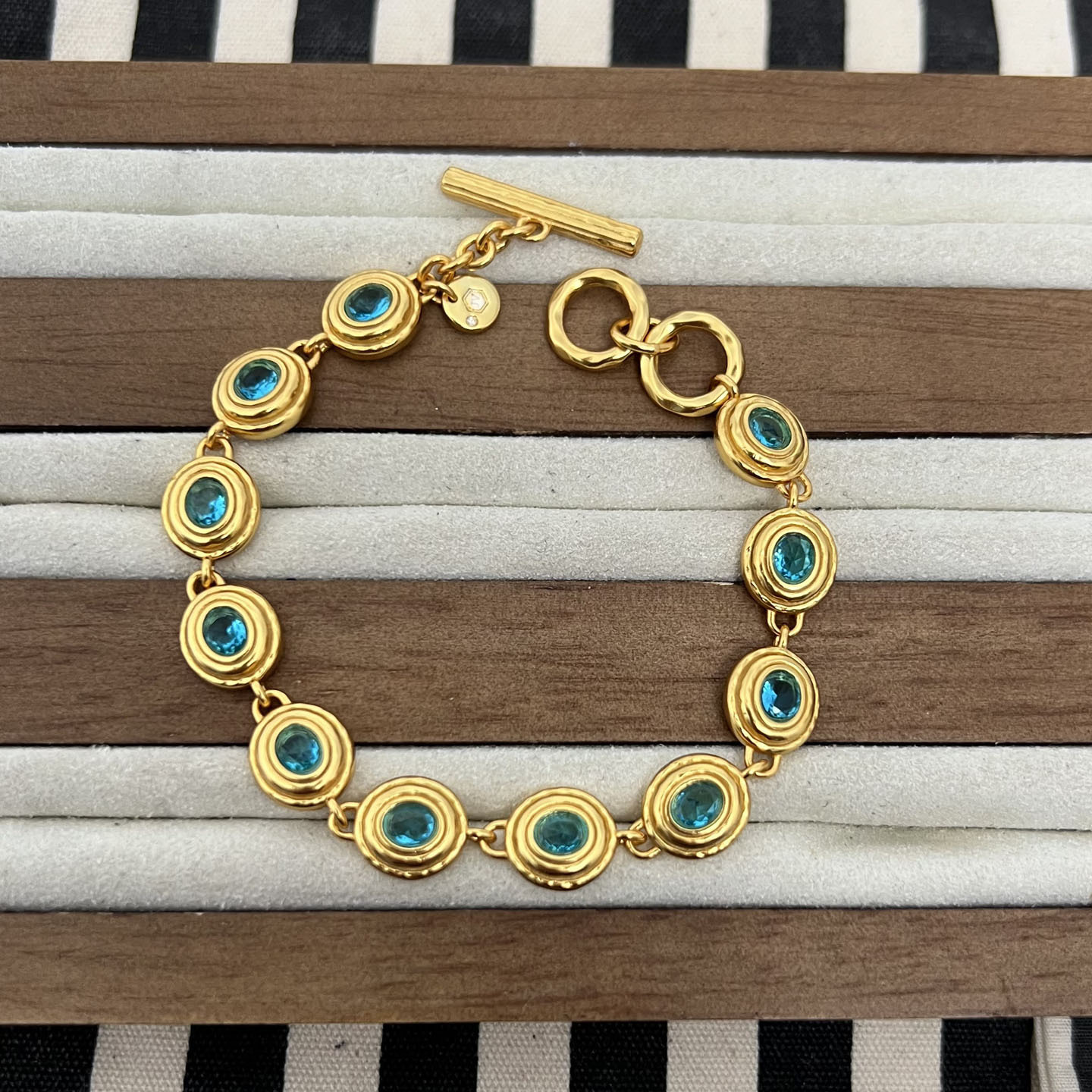 New oval gemstone bracelet