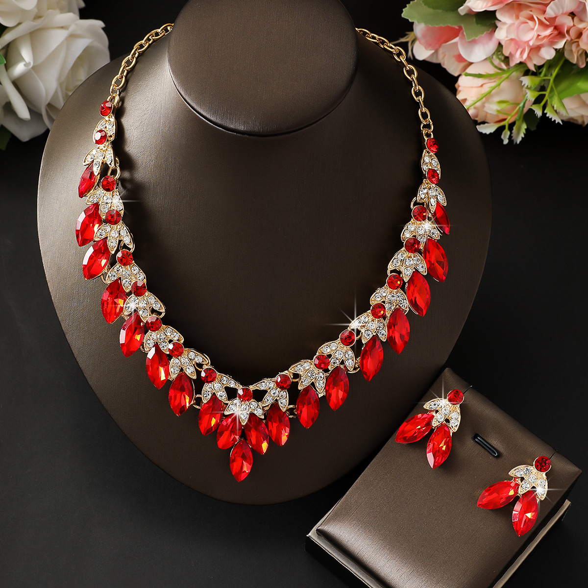 Collection】 Elegant Jewelry Set Bride Wedding Evening Dress Party Accessories