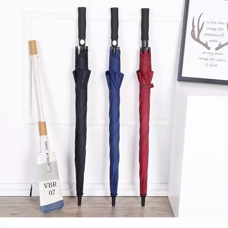 27-Inch Large Umbrella Surface Golf Umbrella Custom LOGO Straight Handle Long Handle Advertising Umbrella Extra Large Sunshade Sun and Rain Umbrella