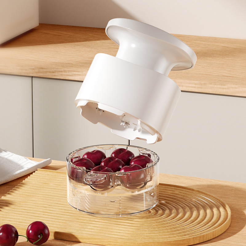 Seven-hole press cherry pitter, kitchen pitting and coring gadget