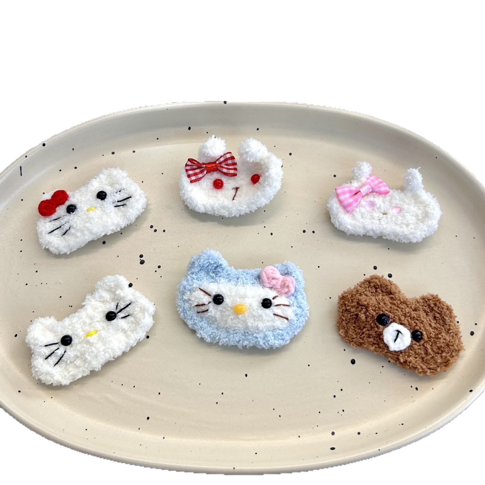 New product hand crocheted cute kt cat piece 15cm Wallace and Gromit cotton doll hanging decoration accessory wholesale